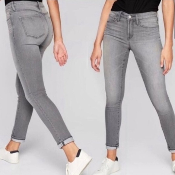 Athleta High Rise Sculptek Gray Stretch Jean raw frayed hem. Not shown - Picture 16 of 16